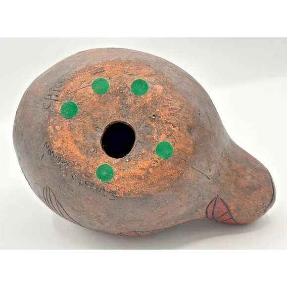 Ernesto Duran Chile Studio Ceramic Folk Art Pottery Bird Figure Vintage‎ Signed - Picture 5 of 14